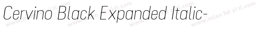 Cervino Black Expanded Italic字体转换